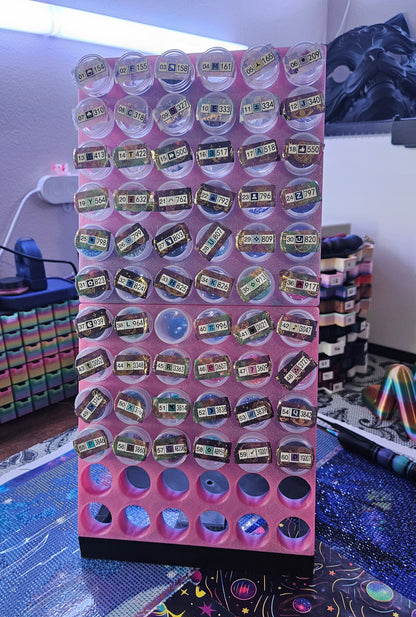 Diamond Painting Drill Storage SET, Wall Mounted or Freestanding Modular Storage Rack, Fits 36 ARTDOT Round Containers, Expandable