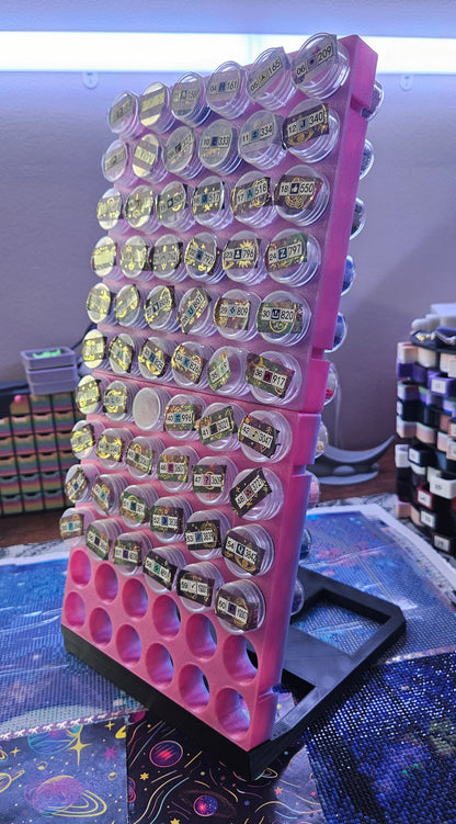 Diamond Painting Drill Storage SET, Wall Mounted or Freestanding Modular Storage Rack, Fits 36 ARTDOT Round Containers, Expandable