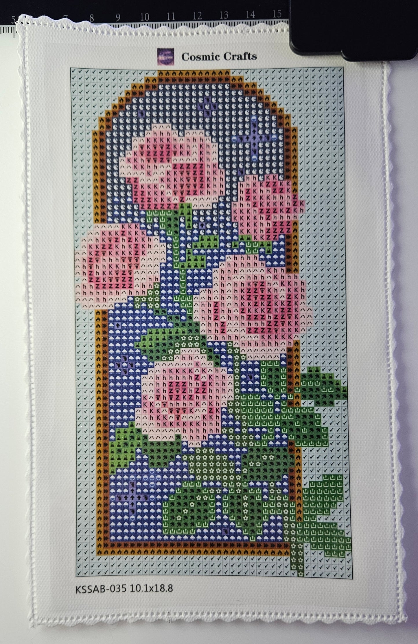Blooming Roses Mini Diamond Painting Kit – Full Square Drill with AB & Fairy Dust Accents