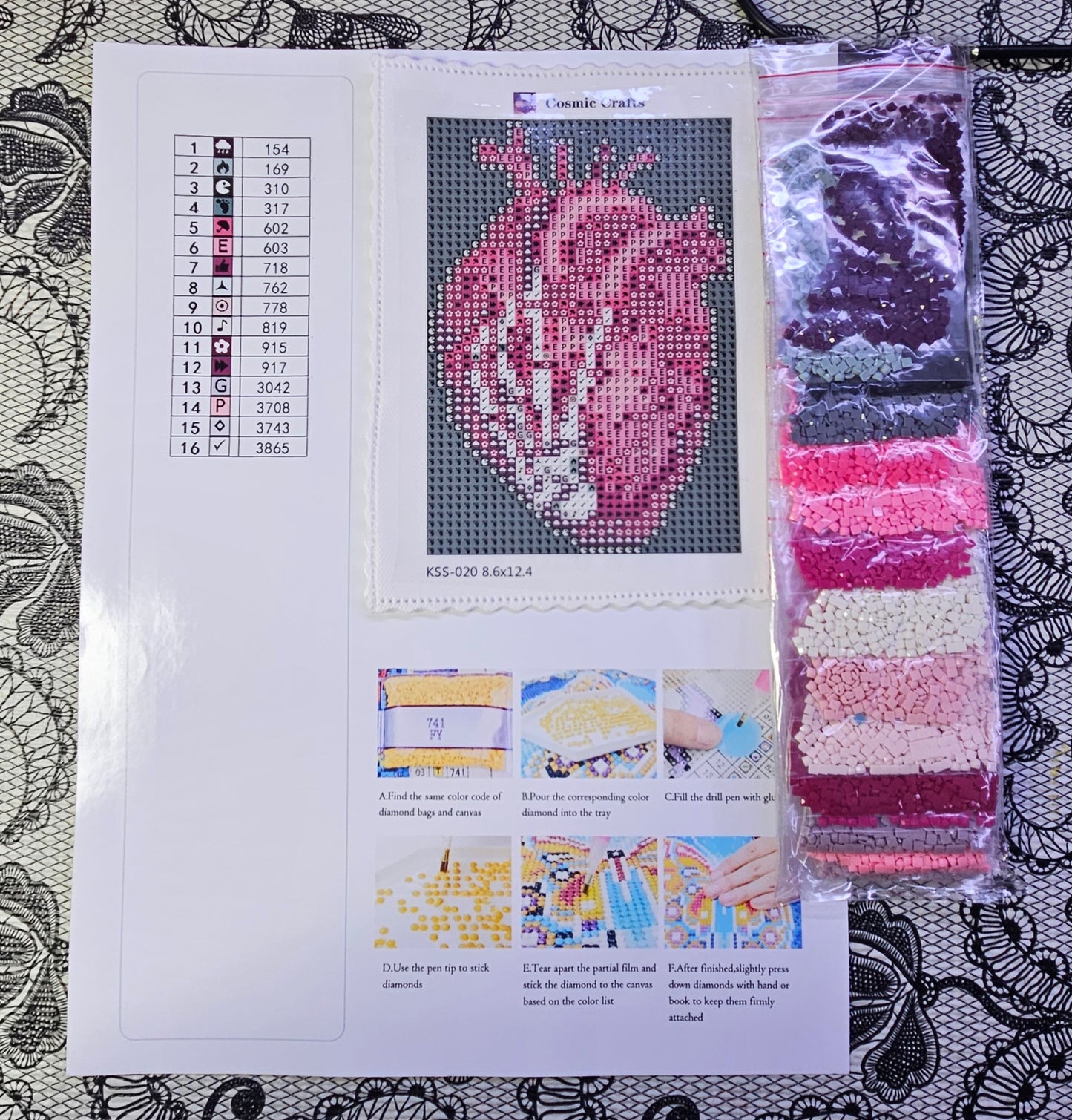 Love You to Death – Mini Diamond Painting Kit, Full Square Drill