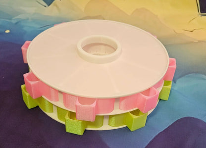 Thick Diamond Painting Carousel, Deep Tray Organizer for Drills & Beads, 3D Printed Spinning Storage Tower for Diamond Art Cosmic Crafts