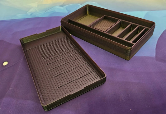 Diamond Painting Travel Box, Rhinestone Art Tool Organizer with Tray Lid, 3D Printed Craft Case Cosmic Crafts