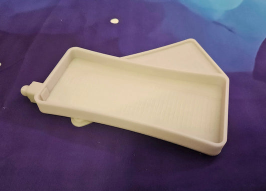 XL Long Diamond Art Tray, 3D Printed Drill Tray with Snapping Lid and Stopper, 90 Degree Diamond Painting Accessory, Diamond Dot Storage Cosmic Crafts