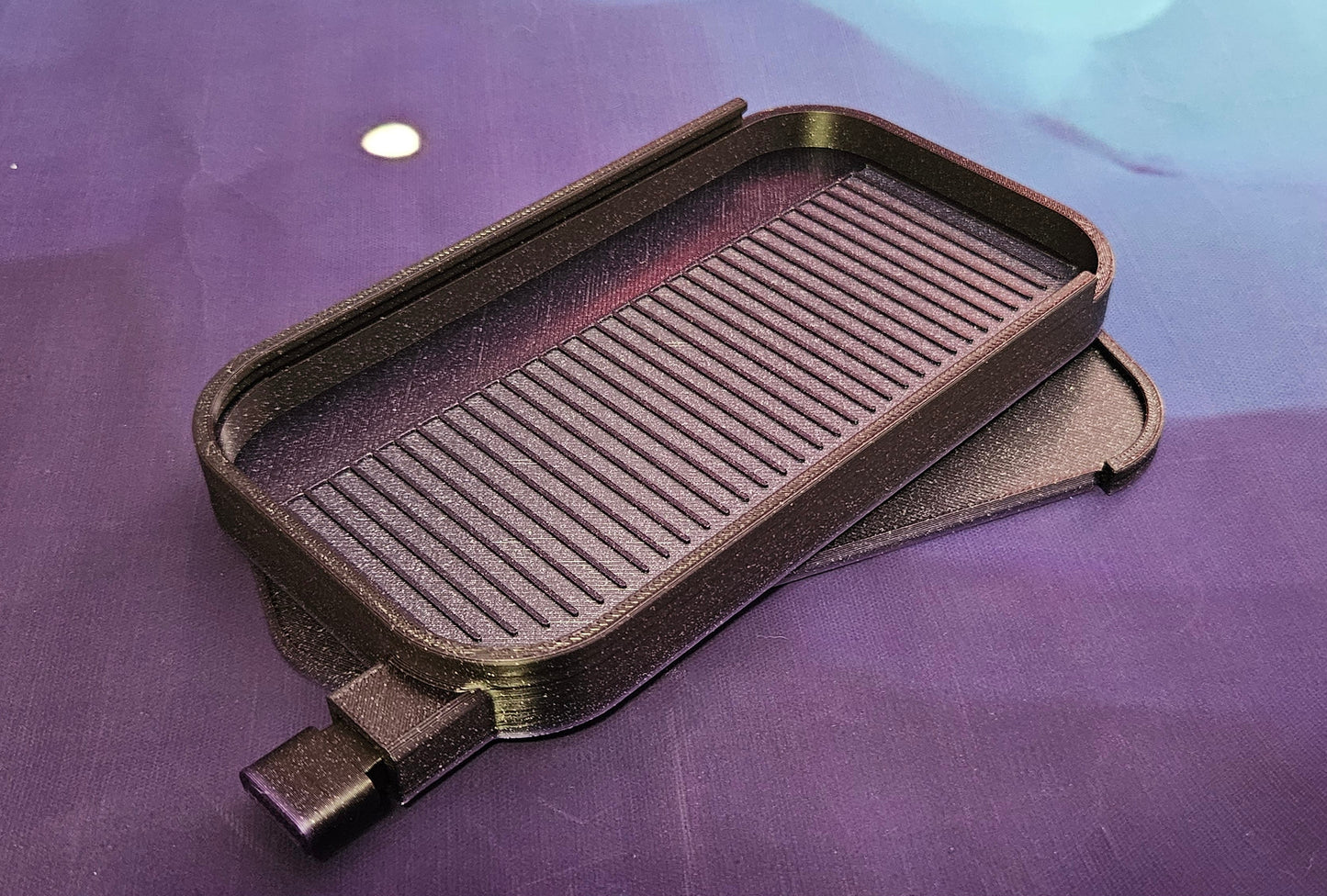 Long Landscape Diamond Art Tray with Sliding Lid & Washi Shelf, Extra Capacity Drill Tray, 3D Printed Rhinestone Accessory Cosmic Crafts