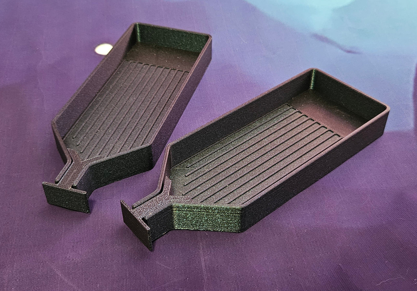 Long Diamond Painting Trays with Stopper, Sets of 2 or 4, Built in Shelf, Diamond Art Accessory, Simple Rhinestone Boats, Made to Order Cosmic Crafts
