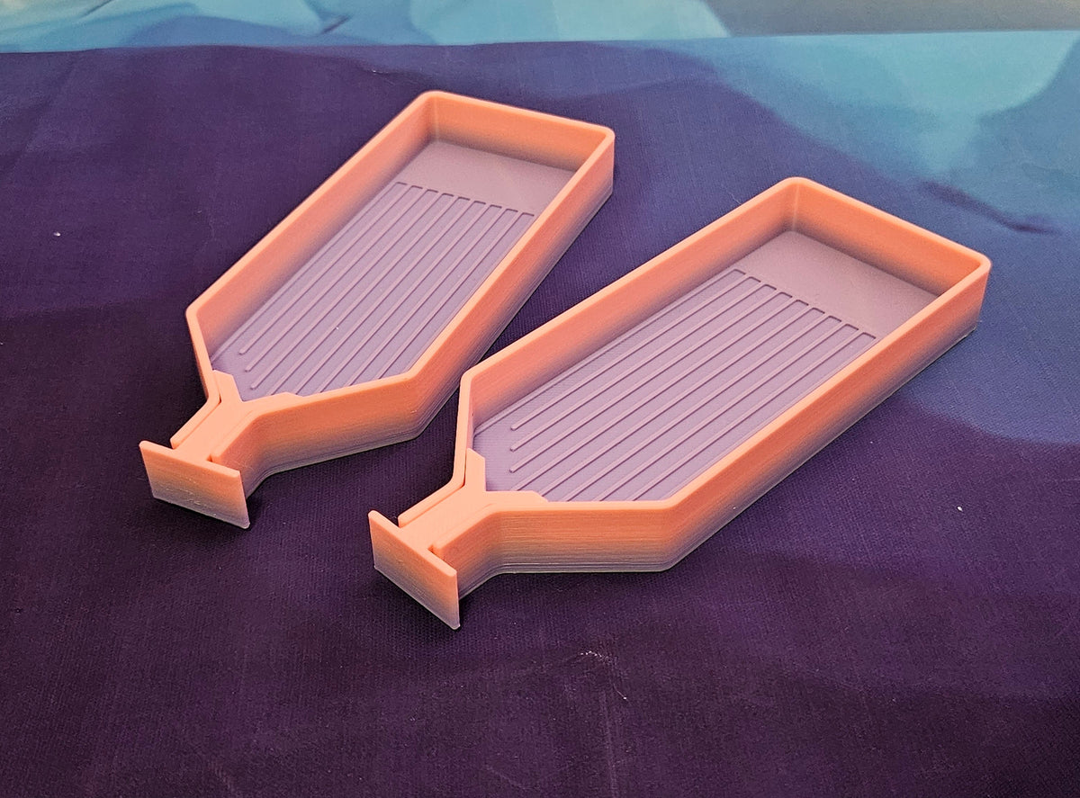 Long Diamond Painting Trays with Stopper, Sets of 2 or 4, Built in Shelf, Diamond Art Accessory, Simple Rhinestone Boats, Made to Order Cosmic Crafts