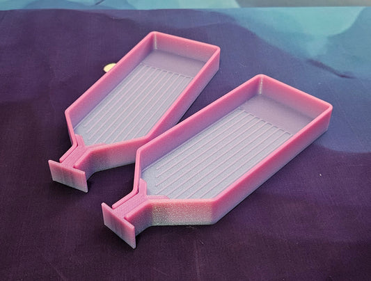 Long Diamond Painting Trays with Stopper, Sets of 2 or 4, Built in Shelf, Diamond Art Accessory, Simple Rhinestone Boats, Made to Order Cosmic Crafts