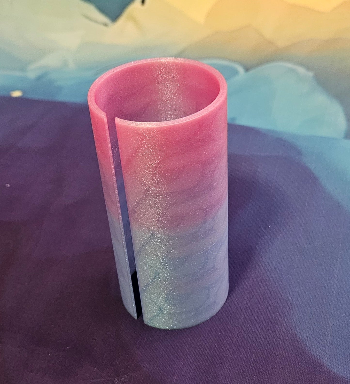 Medium Diamond Painting Canvas Roll Holder, 3D Printed Canvas Tube with Slot, Works with Table Clamps, Unfinished Canvas Protector Cosmic Crafts