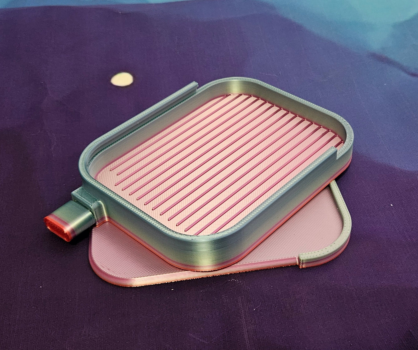 Pebble Diamond Art Tray, 3D Printed Rhinestone Painting Organizer with Lid and Stopper Cosmic Crafts