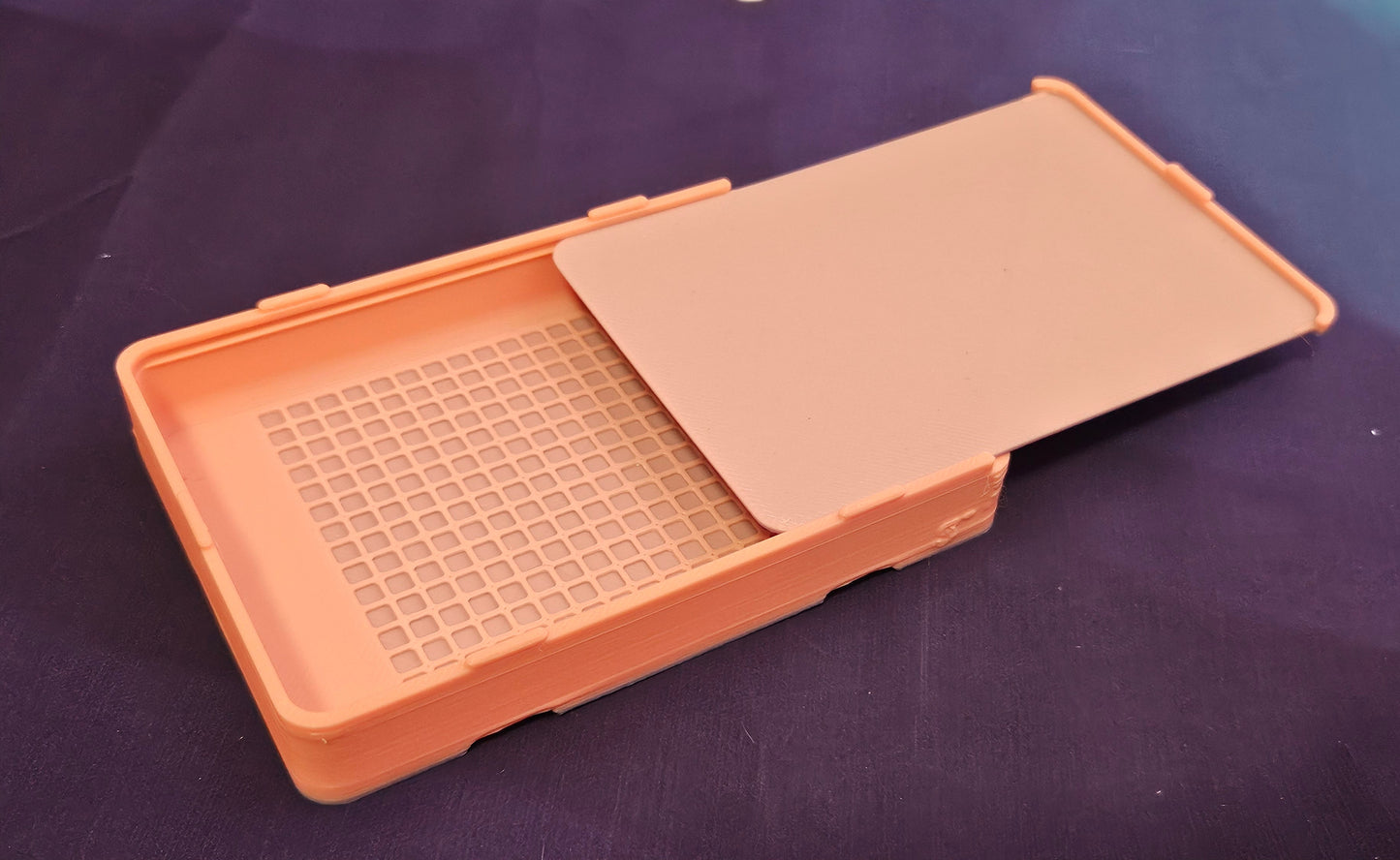 Medium Single Placer Diamond Painting Tray, 3D Printed Spout-less Drill Tray with Lid, Rhinestone Craft Organizer, STAR Series Cosmic Crafts