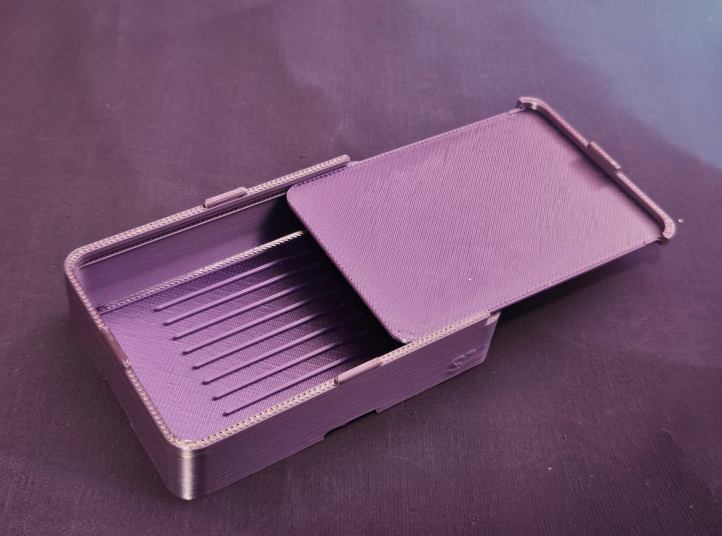 Small Diamond Painting Tray, Stacking 3D Printed Spout-less Tray with Sliding Lid, Standard Lines, Rhinestone Craft Organizer, STAR Series Cosmic Crafts