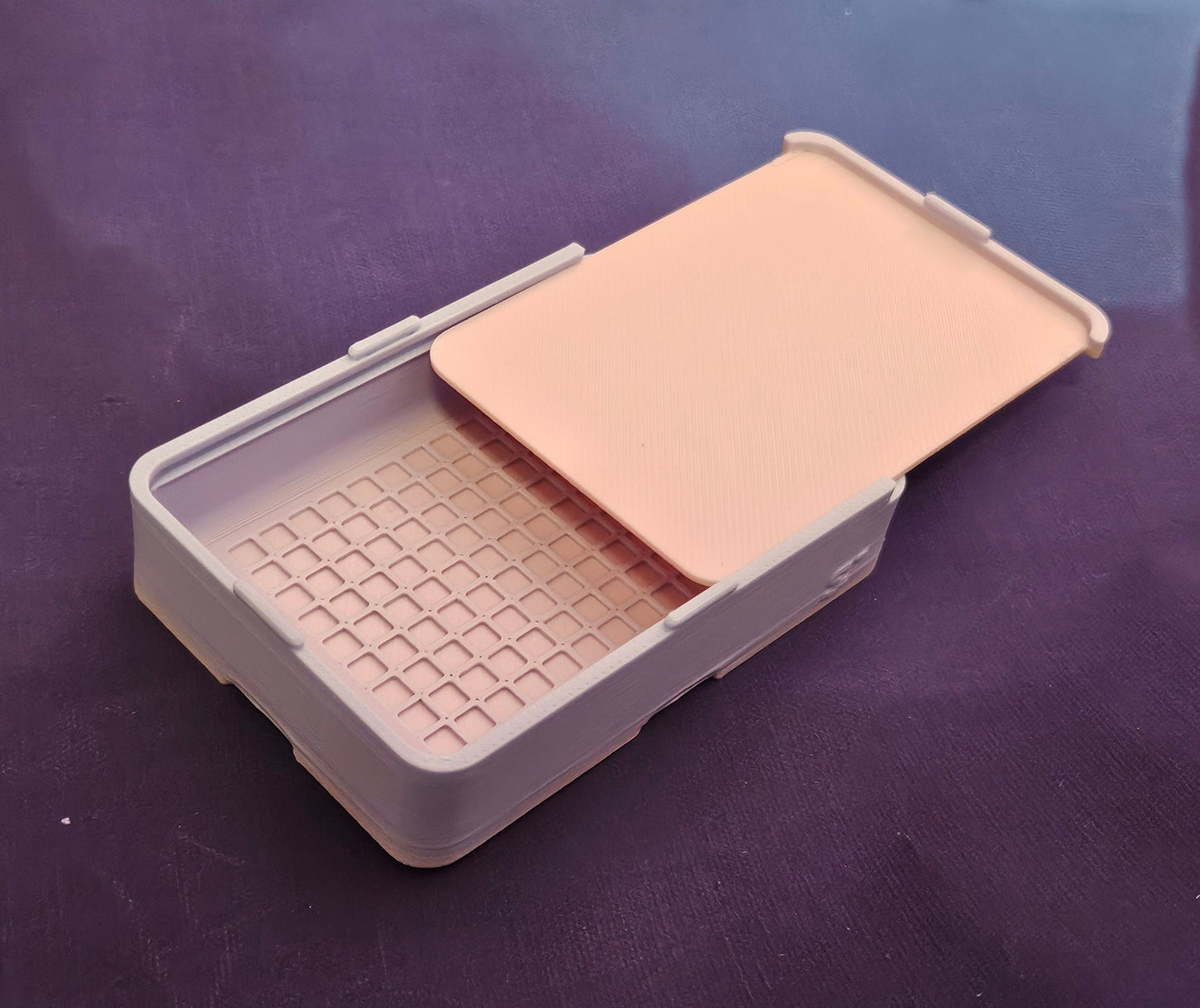 Small Single Placer Diamond Painting Tray, Spout-less 3D Printed Drill Tray with Sliding Lid, Rhinestone Craft Organizer, STAR Series Cosmic Crafts