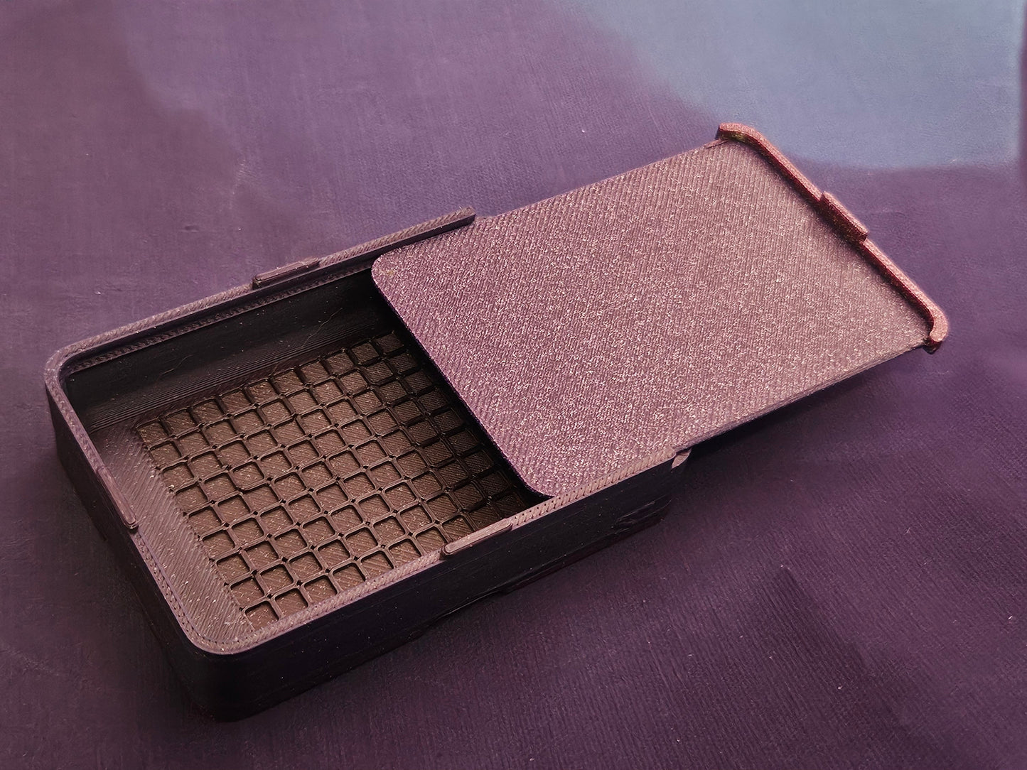 Small Single Placer Diamond Painting Tray, Spout-less 3D Printed Drill Tray with Sliding Lid, Rhinestone Craft Organizer, STAR Series Cosmic Crafts