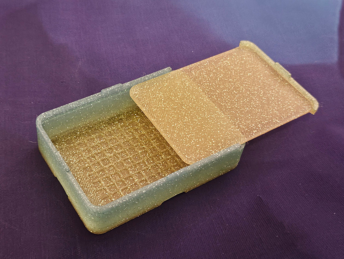 Small Single Placer Diamond Painting Tray, Spout-less 3D Printed Drill Tray with Sliding Lid, Rhinestone Craft Organizer, STAR Series Cosmic Crafts