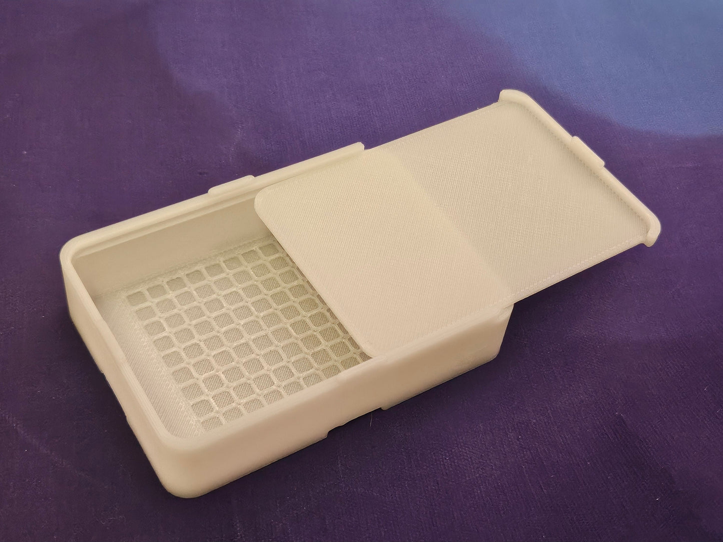 Small Single Placer Diamond Painting Tray, Spout-less 3D Printed Drill Tray with Sliding Lid, Rhinestone Craft Organizer, STAR Series Cosmic Crafts