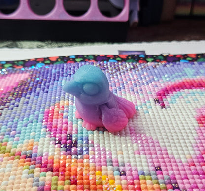 Spooky Hatchling Pack, 3D Printed Mini Flexi Animals (Ghost Bat Cat Crow Rat Owl) Cosmic Crafts