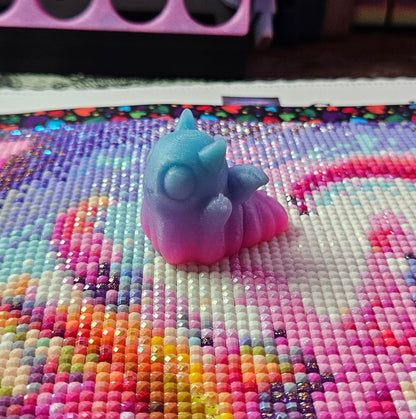 Spooky Hatchling Pack, 3D Printed Mini Flexi Animals (Ghost Bat Cat Crow Rat Owl) Cosmic Crafts