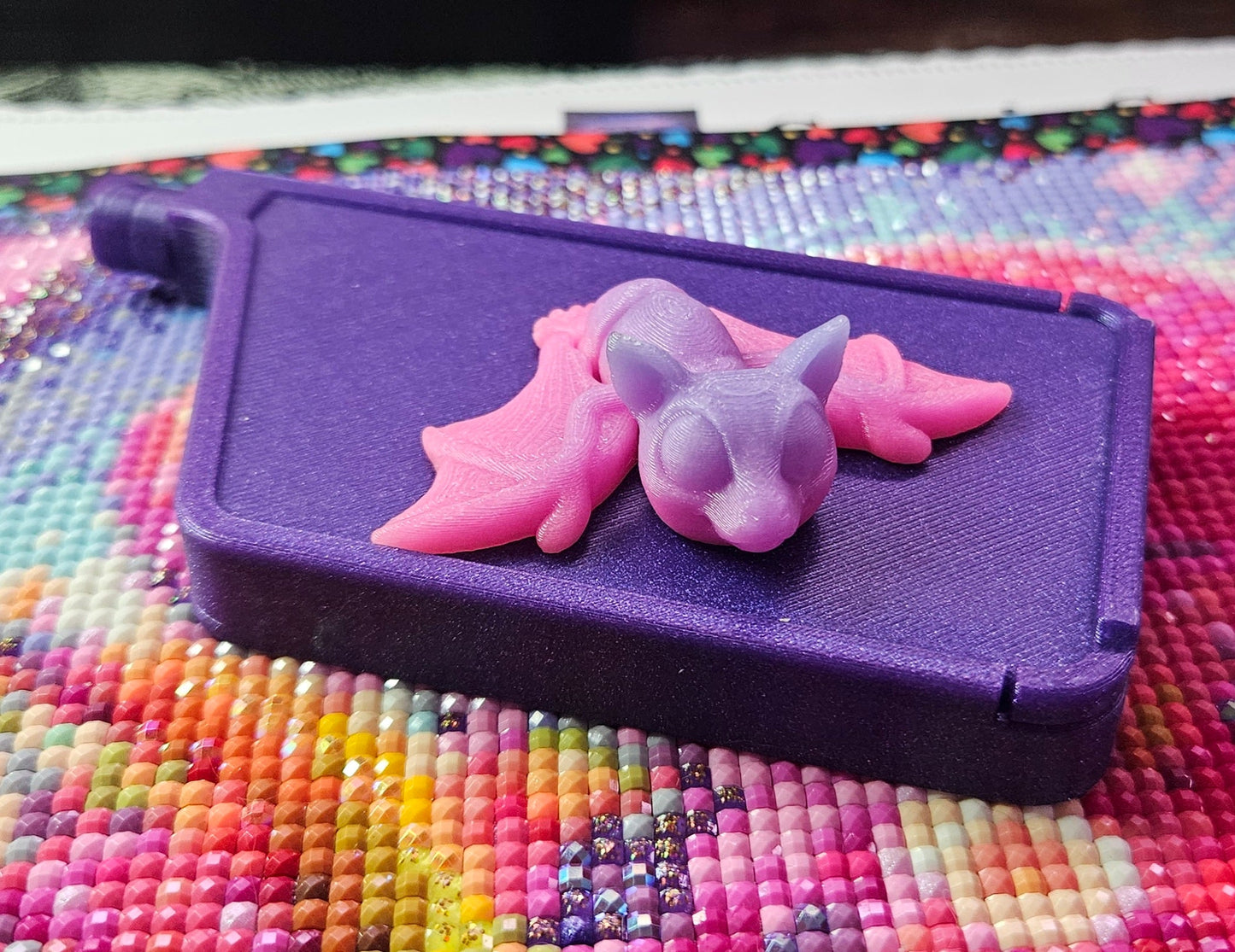 Spooky Hatchling Pack, 3D Printed Mini Flexi Animals (Ghost Bat Cat Crow Rat Owl) Cosmic Crafts