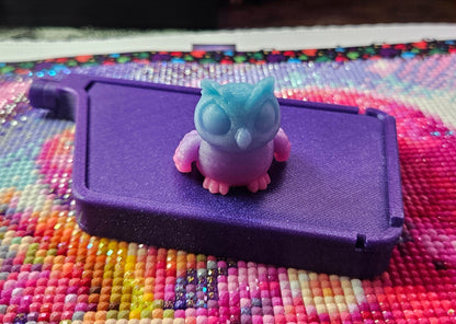 Spooky Hatchling Pack, 3D Printed Mini Flexi Animals (Ghost Bat Cat Crow Rat Owl) Cosmic Crafts