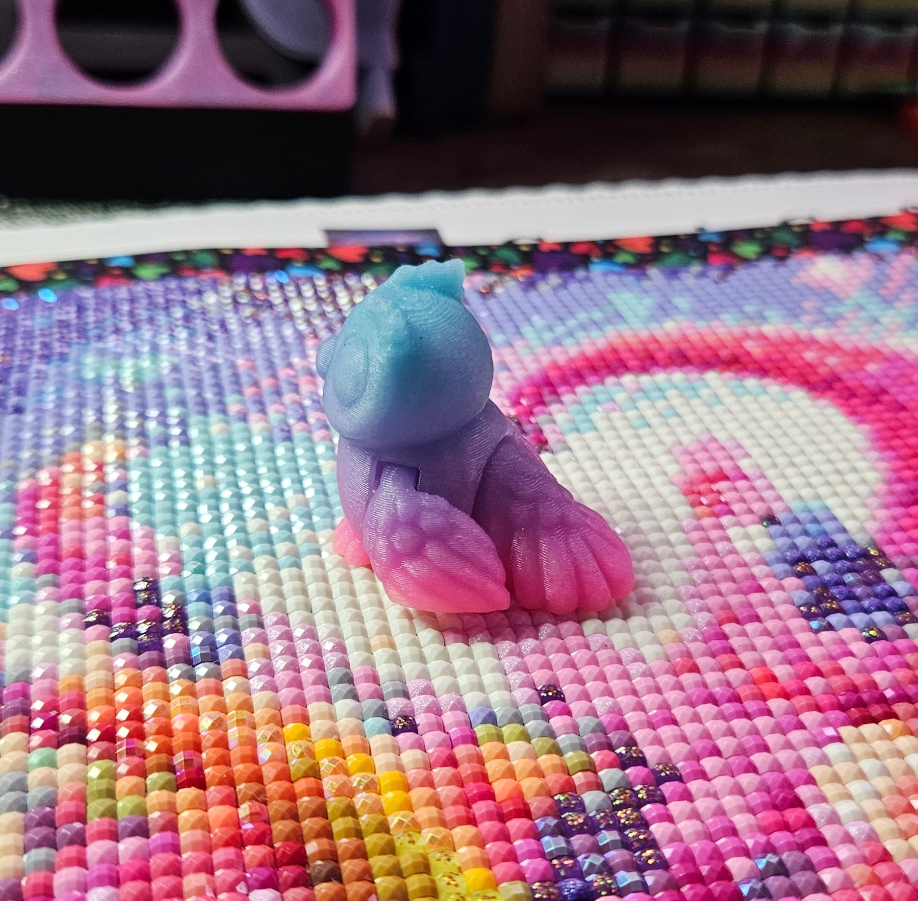Spooky Hatchling Pack, 3D Printed Mini Flexi Animals (Ghost Bat Cat Crow Rat Owl) Cosmic Crafts