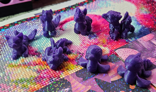 Mythical Hatchling Pack, Mini Flexi Creatures (Dragon, Unicorn, Hippogriff, Purrmaid, Loch Ness, Hippocampus) Cosmic Crafts