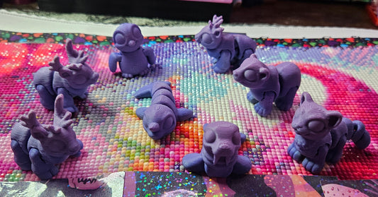 Arctic Hatchling Pack, Mini Flexi Animals (Penguin, Polar Bear, Narwhal, Walrus, Reindeer, Snow Leopard) Cosmic Crafts