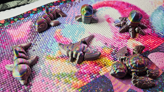 Sea Hatchling Pack, Mini Flexi Ocean Animals (Dolphin, Octopus, Orca, Sea Turtle, Seal, Manta Ray) Cosmic Crafts