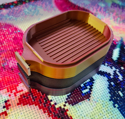 Cosmic Clickerz Stack-able Diamond Painting Trays, Click Together Rhienstone Art Trays With Stoppers Cosmic Crafts
