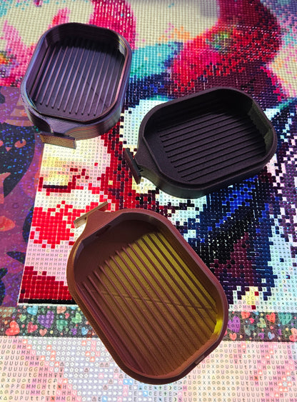Cosmic Clickerz Stack-able Diamond Painting Trays, Click Together Rhienstone Art Trays With Stoppers Cosmic Crafts