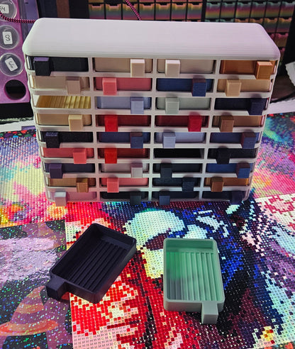 Large Cosmic Confetti Tower, Diamond Painting Tray Organizer, Holds 36 Mini Diamond Art Trays Cosmic Crafts