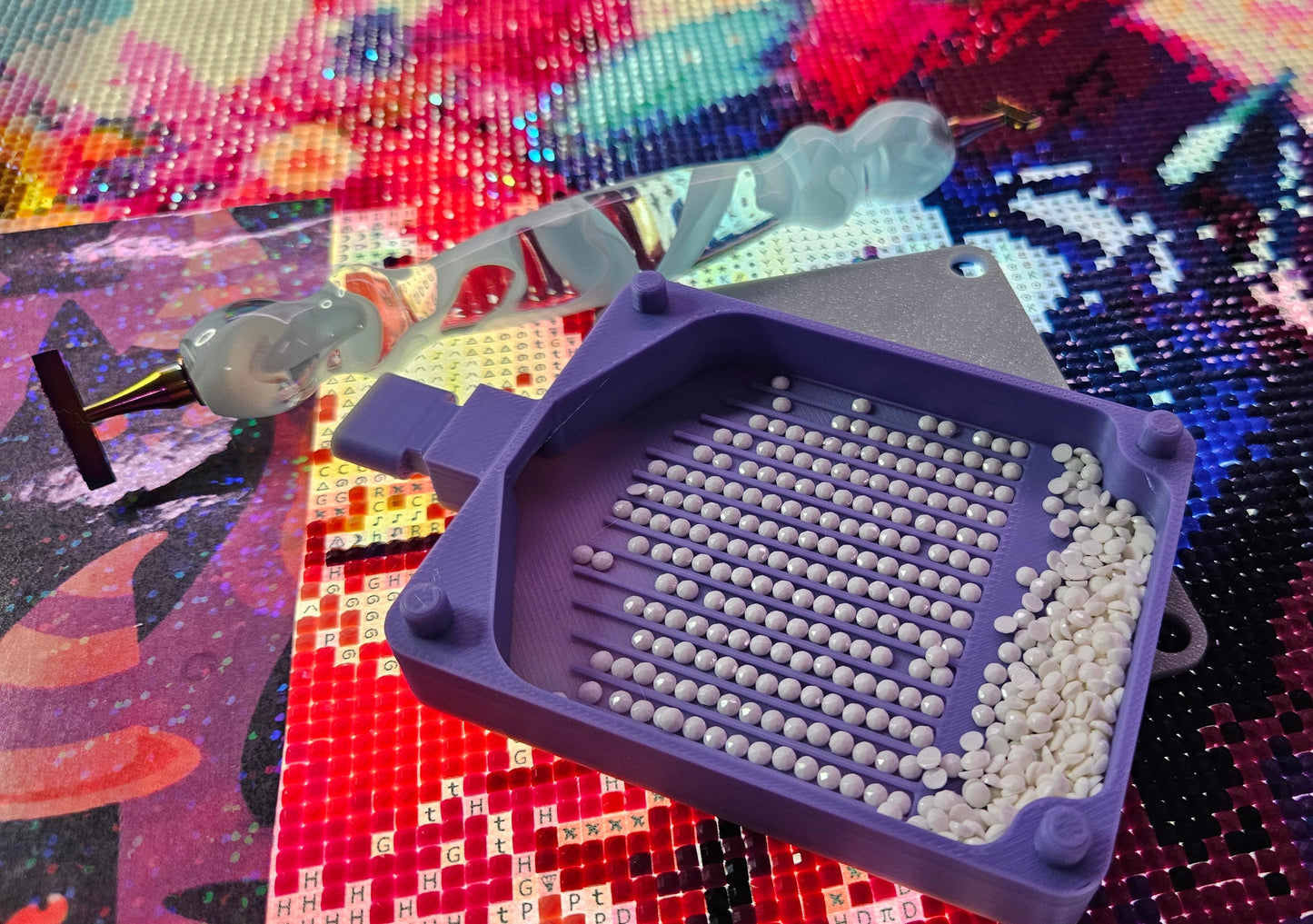 Small Stackz Stacking Diamond Art Tray with Washi Shelf & Lid Cosmic Crafts
