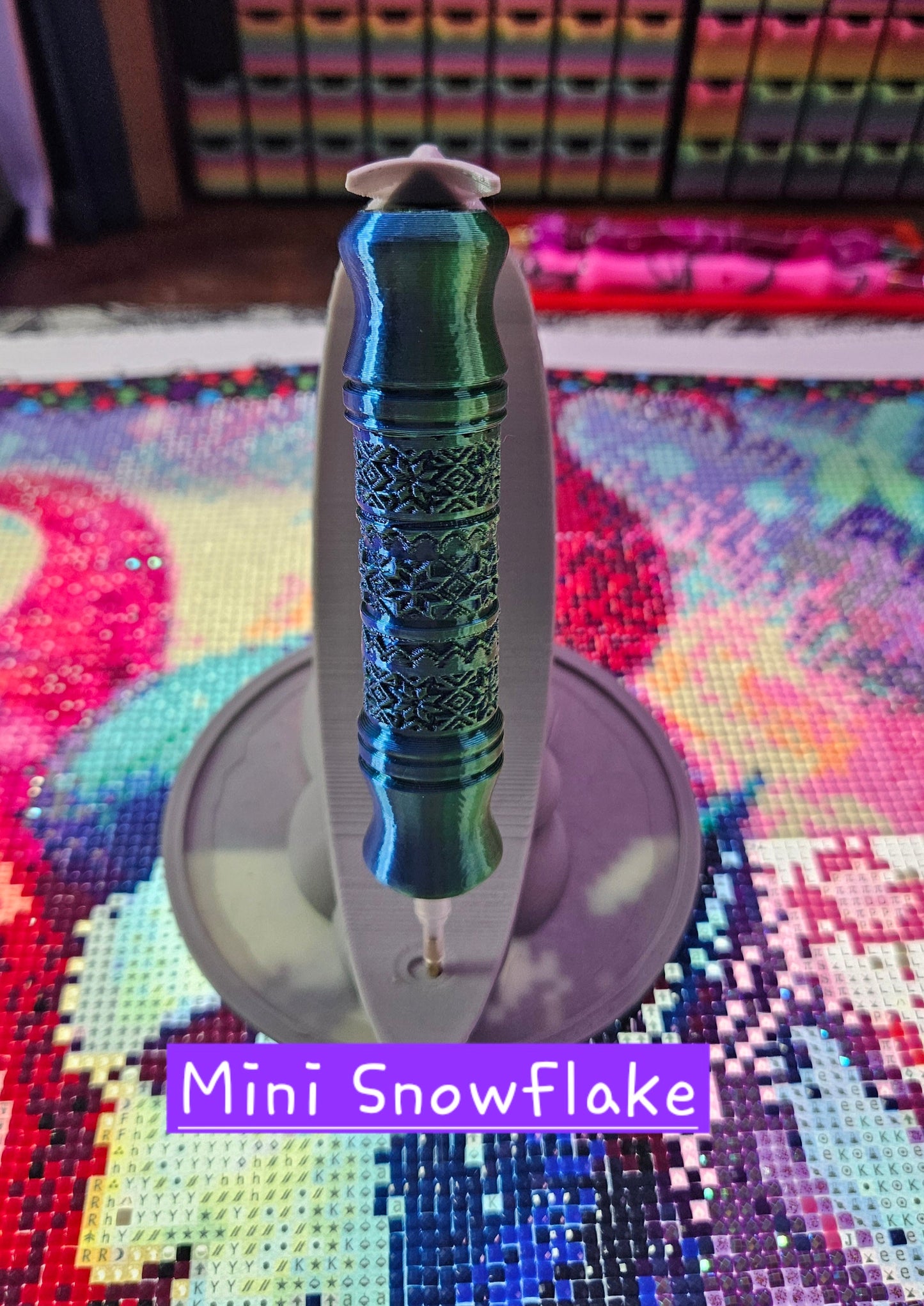 Stylish Diamond Art Pen MINI SNOWFLAKE Style, Lightweight 3D Printed Tool, E-Painter Version Available, Comfortable and Colorful, Diamond Painting Accessory Cosmic Crafts