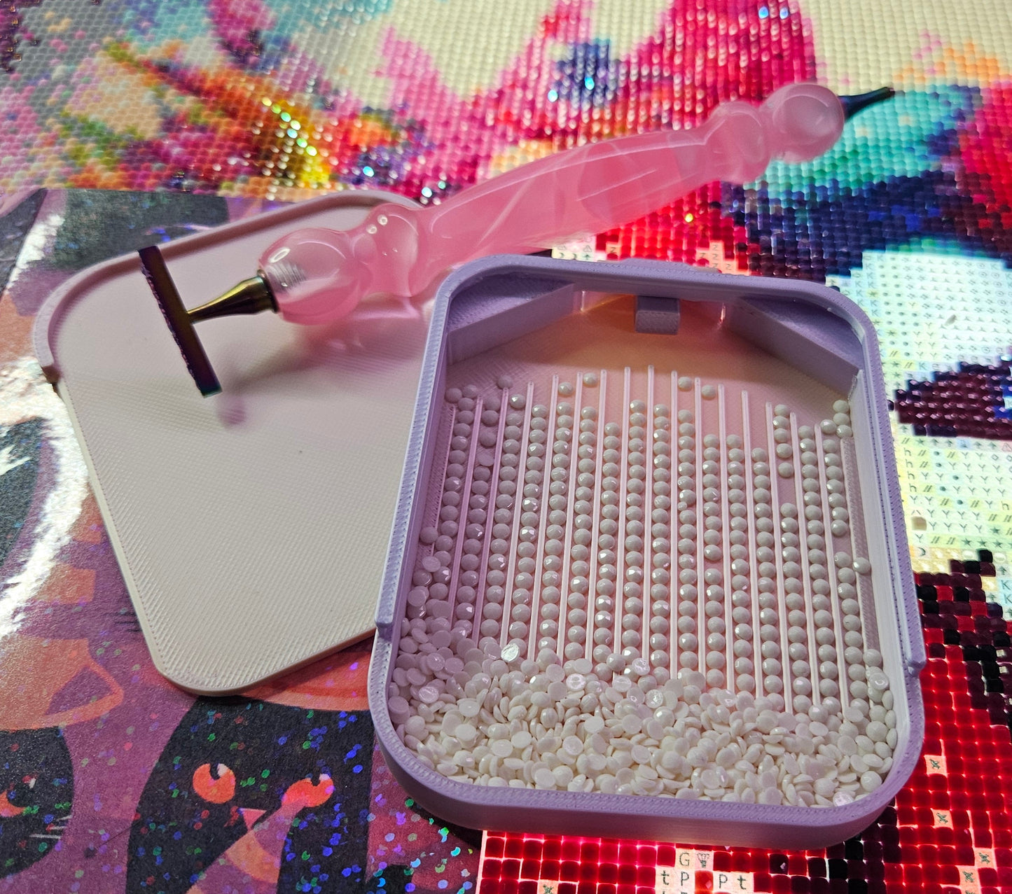 Astro Diamond Painting Tray, Rhinestone Drill Sorting Tray with Lid & Stopper Cosmic Crafts