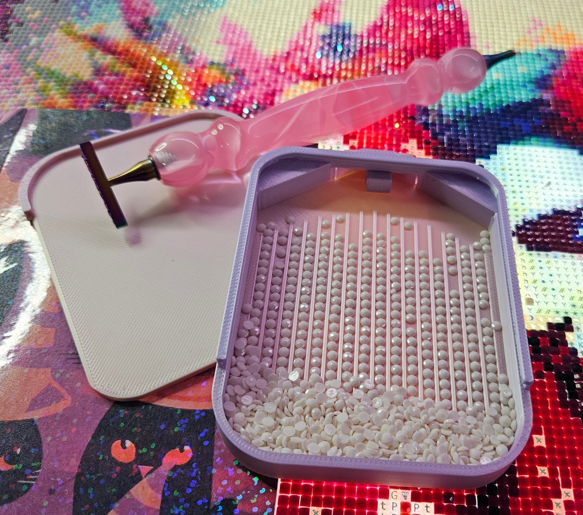 Astro Diamond Painting Tray, Rhinestone Drill Sorting Tray with Lid & Stopper Cosmic Crafts