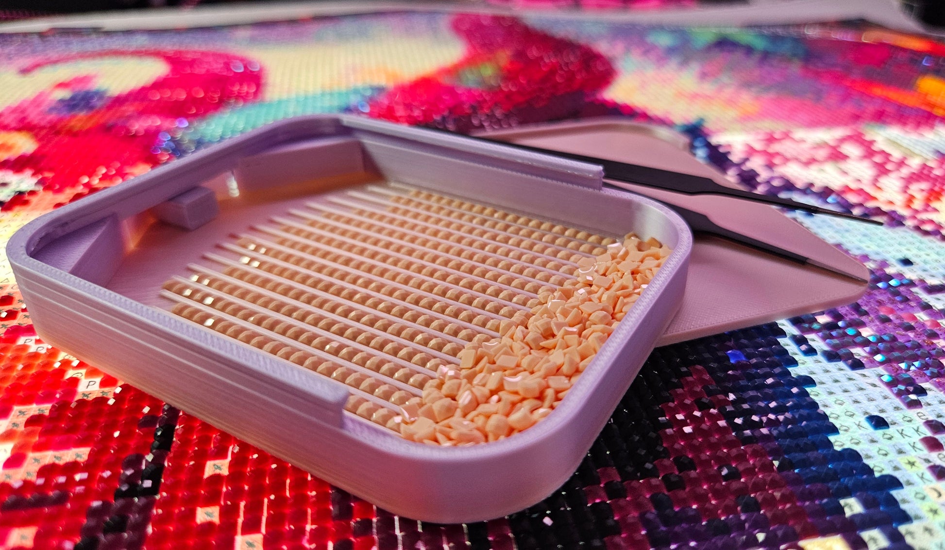 Astro Diamond Painting Tray, Rhinestone Drill Sorting Tray with Lid & Stopper Cosmic Crafts