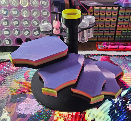 Confetti Swirl Diamond Painting Organizer, Spinning Tray & Tool Holder, Diamond Art Workstation Cosmic Crafts
