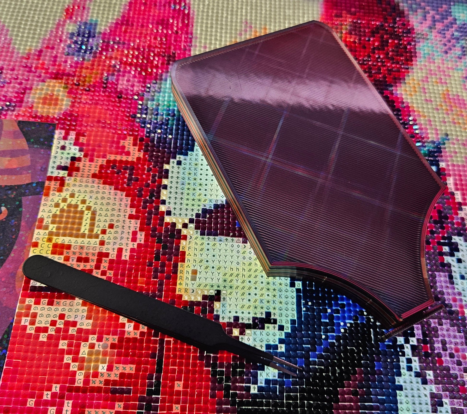 Orbit SNAP Single Placer Diamond Art Tray, Holographic Rhinestone Tool with Snap-On Lid, Diamond Painting Accessories Cosmic Crafts