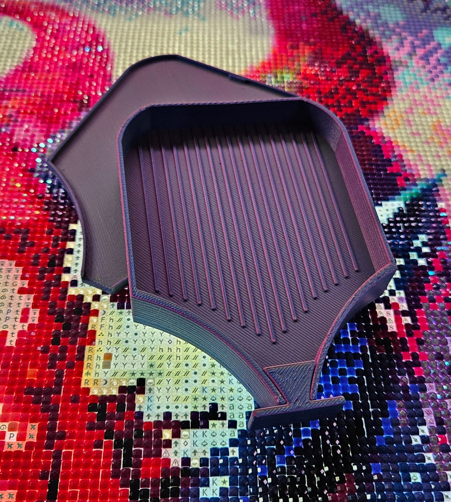 Asteroid SNAP, Medium Diamond Painting Tray with Snap-On Lid, Holographic Rhinestone Art Tool Cosmic Crafts