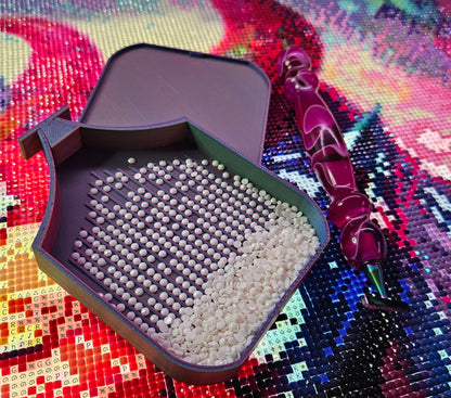Asteroid SNAP, Medium Diamond Painting Tray with Snap-On Lid, Holographic Rhinestone Art Tool Cosmic Crafts