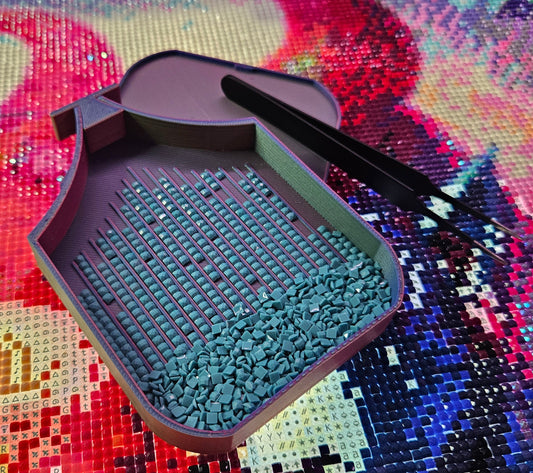 Asteroid SNAP, Medium Diamond Painting Tray with Snap-On Lid, Holographic Rhinestone Art Tool Cosmic Crafts