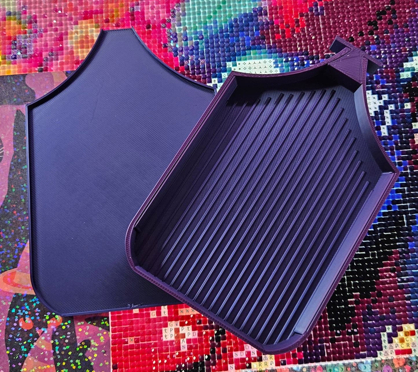 Planet SNAP, Large Diamond Painting Tray with Snap-On Lid, Holographic Rhinestone Art Tool Cosmic Crafts