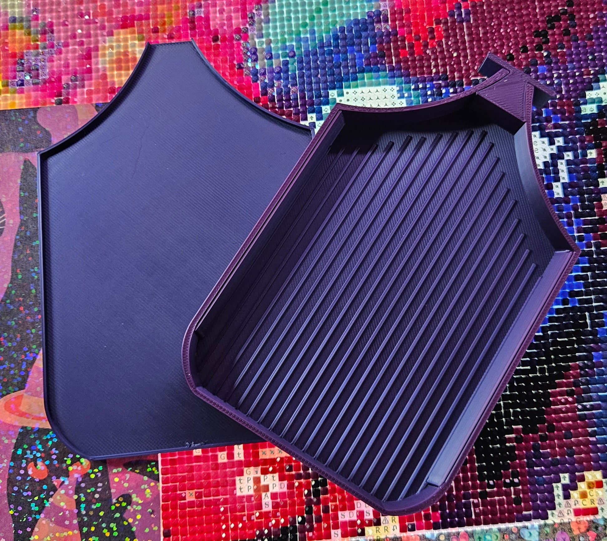 Planet SNAP, Large Diamond Painting Tray with Snap-On Lid, Holographic Rhinestone Art Tool Cosmic Crafts