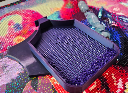Planet SNAP, Large Diamond Painting Tray with Snap-On Lid, Holographic Rhinestone Art Tool Cosmic Crafts