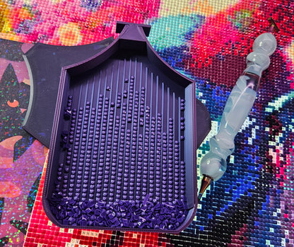 Planet SNAP, Large Diamond Painting Tray with Snap-On Lid, Holographic Rhinestone Art Tool Cosmic Crafts