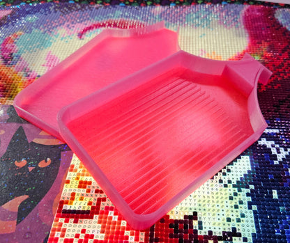 Moon SNAP, Large Diamond Painting Tray with Snap-On Lid, Holographic Rhinestone Art Tool Cosmic Crafts