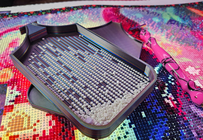 Galaxy SNAP, XL Diamond Painting Tray with Snap-On Lid, Holographic Rhinestone Art Tool Cosmic Crafts