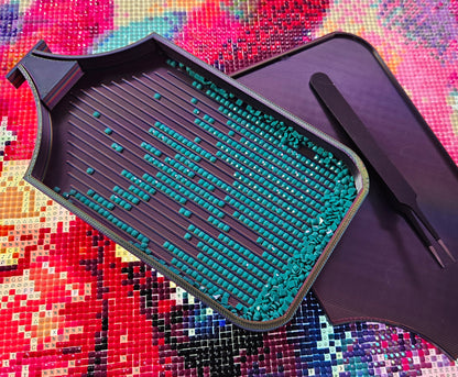 Galaxy SNAP, XL Diamond Painting Tray with Snap-On Lid, Holographic Rhinestone Art Tool Cosmic Crafts