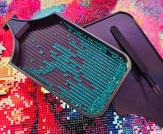 Galaxy SNAP, XL Diamond Painting Tray with Snap-On Lid, Holographic Rhinestone Art Tool Cosmic Crafts