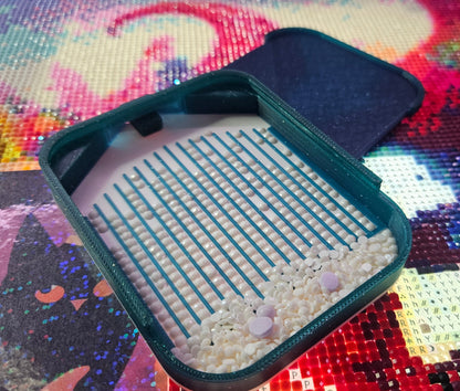 Multi-Color Astro Diamond Painting Tray, Rhinestone Drill Sorting Tray with Lid & Stopper Cosmic Crafts