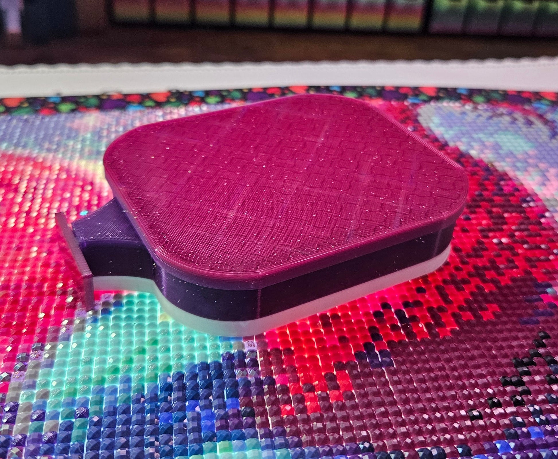 Multi-Color LUNA Deluxe Diamond Painting Tray, Small Rhinestone Art Tray with Snap-On Lid, Stopper and Spout Cosmic Crafts
